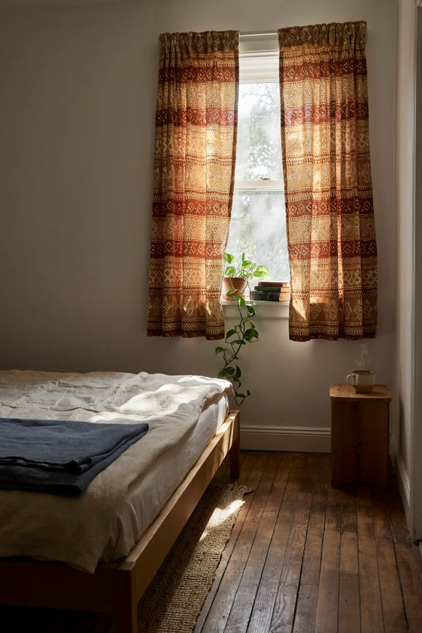 Ethnic Print Curtains for Softness and Color