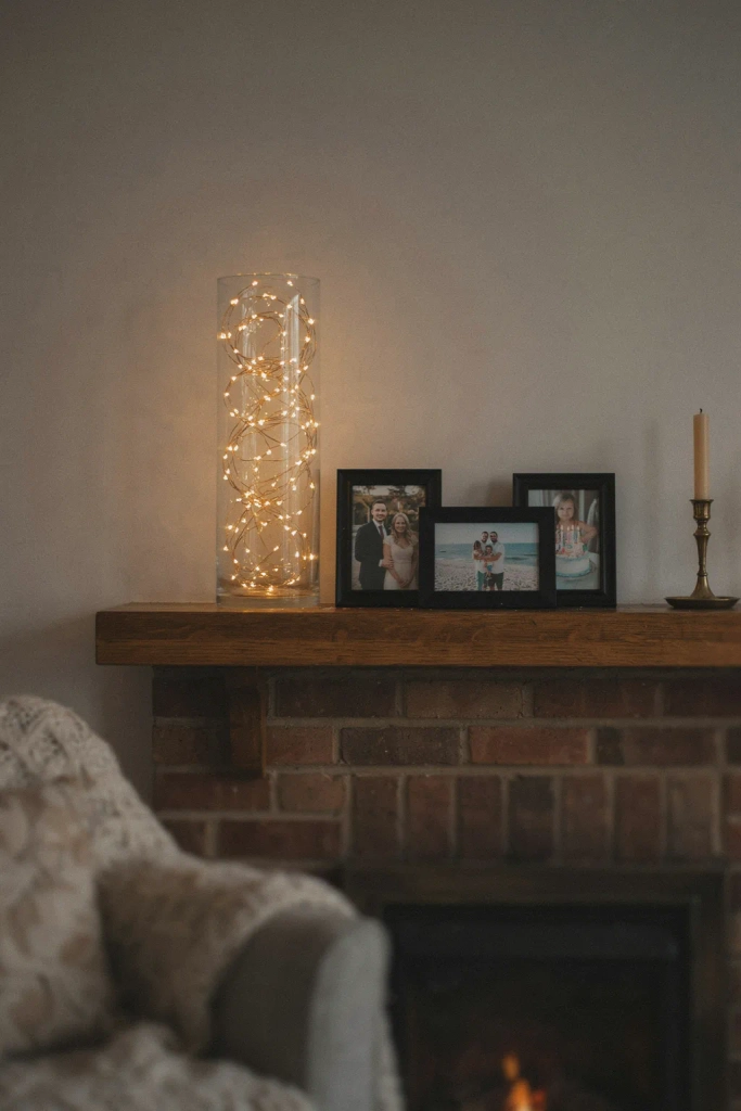 Fairy Lights in a Glass Vase