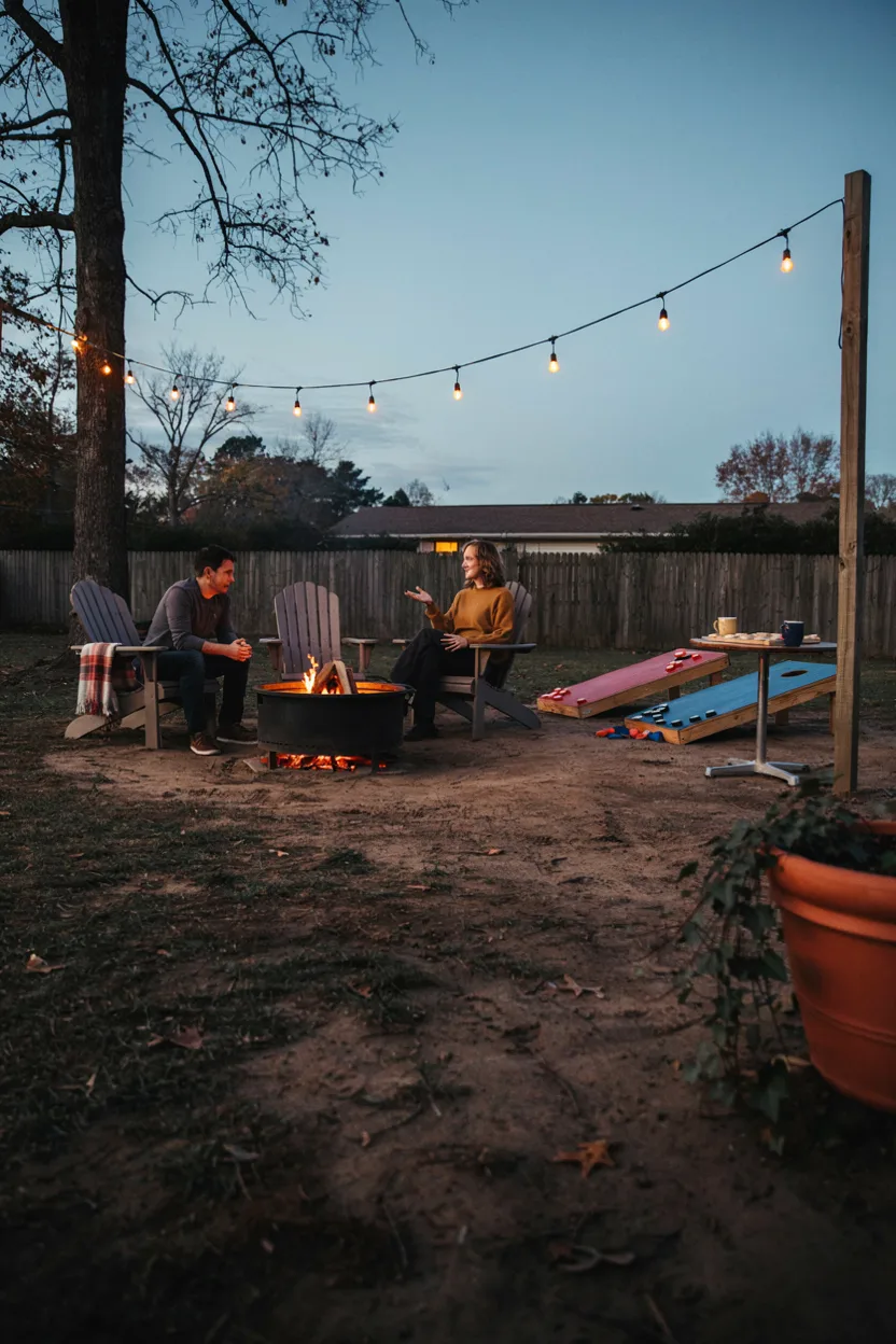 Fire Pit with Games Area