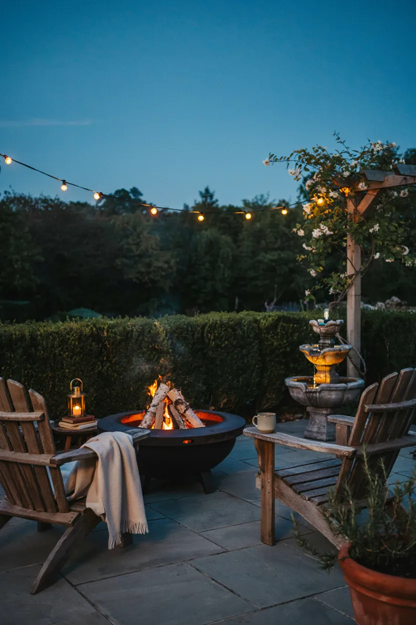 Fire Pit with Water Feature