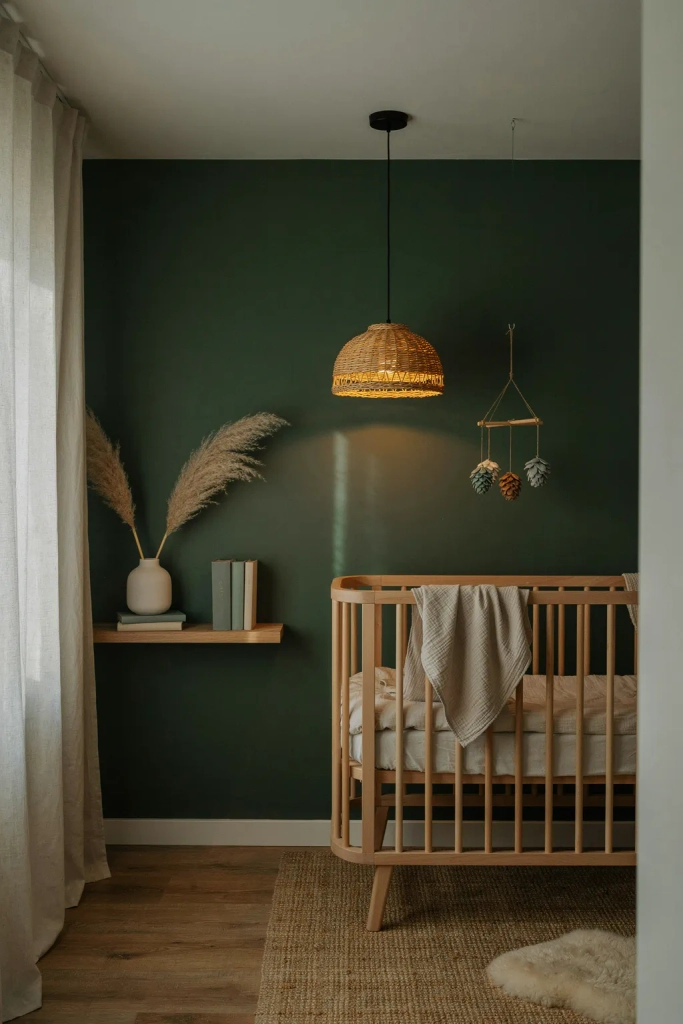 Forest Green Accent Wall
