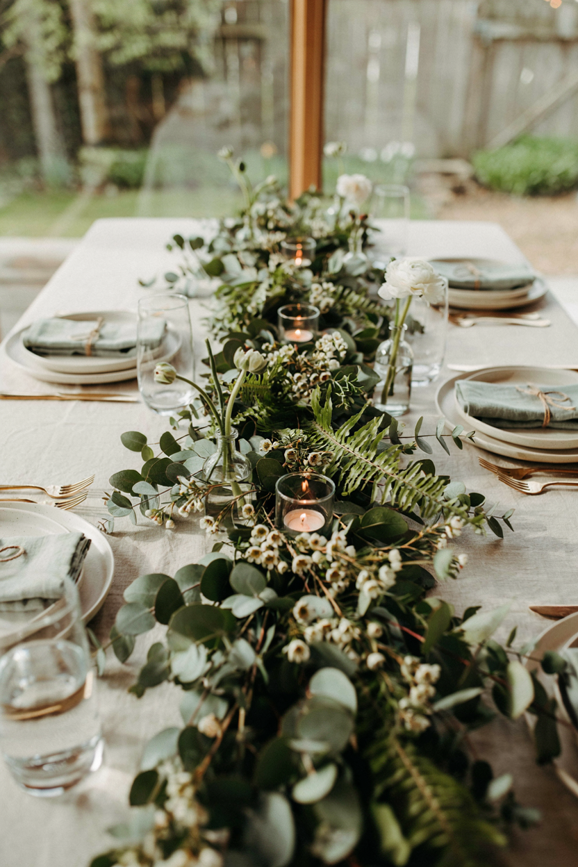  Fresh Greenery Table Runner