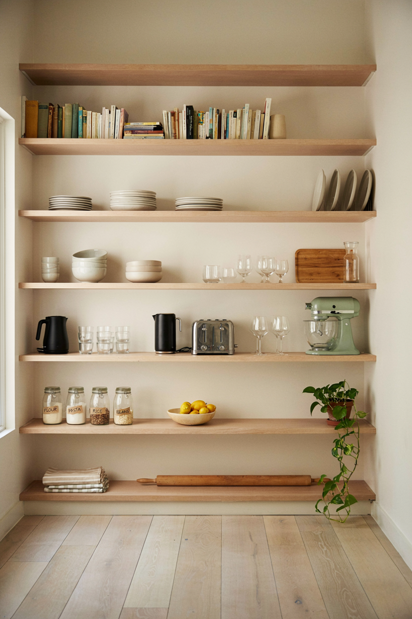 Full Wall Open Shelving System