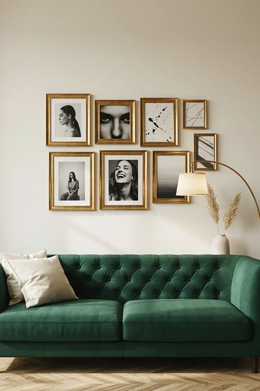 Gold Frame Picture Wall