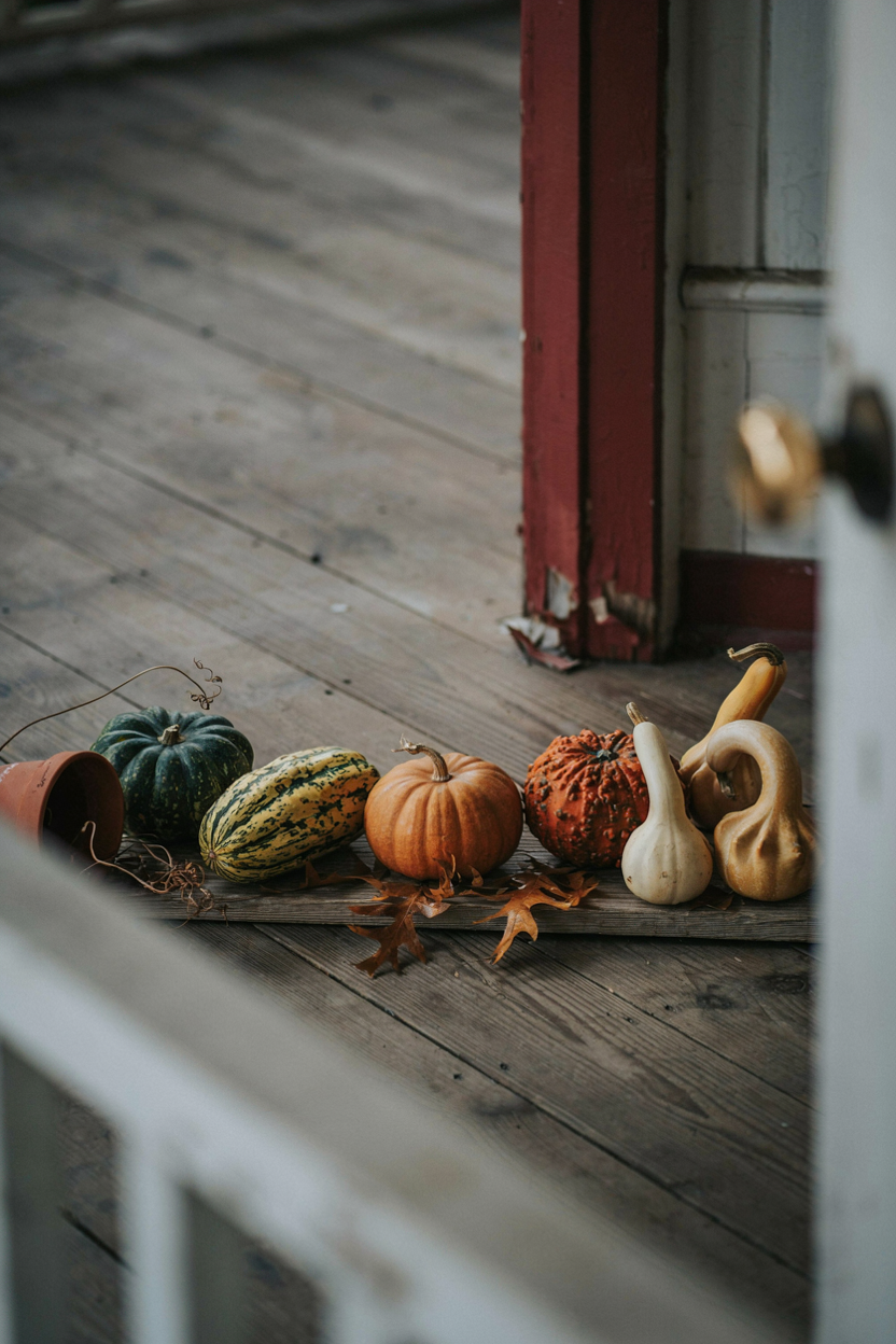 Gourds and Squash Grouped by Color
