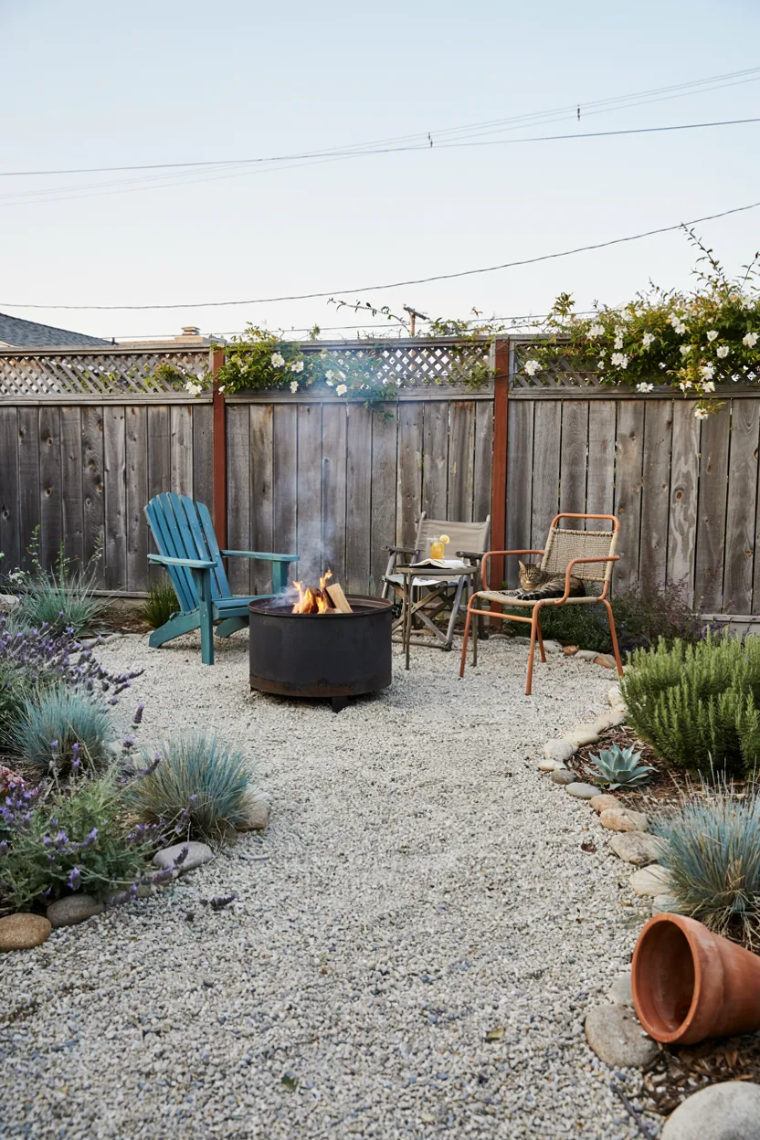 Gravel Fire Pit Patio