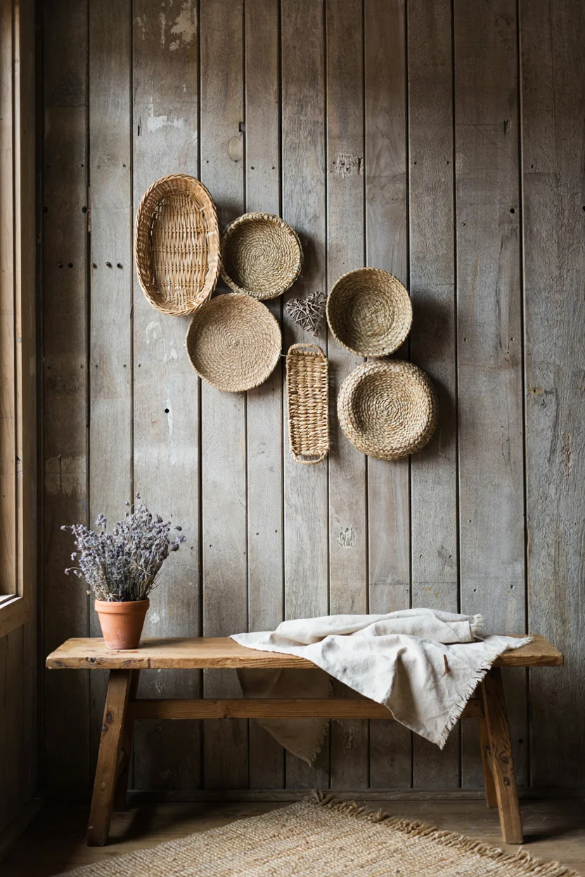 Handwoven Basket Wall Grouping