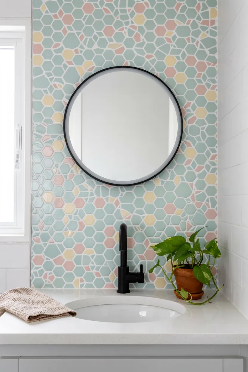 Hexagon Tile Backsplash