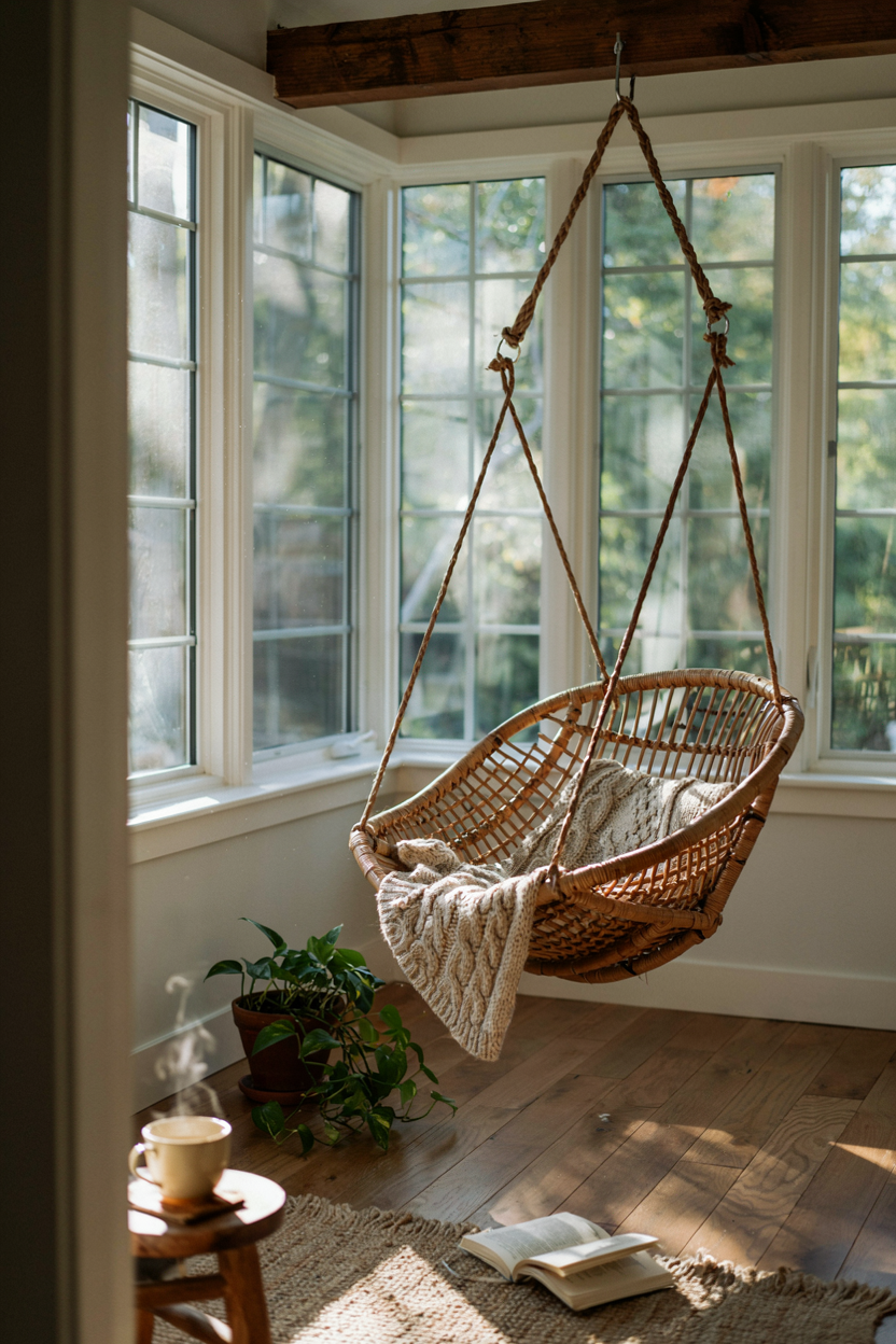 Indoor Hammocks for Lazy Afternoon Lounging