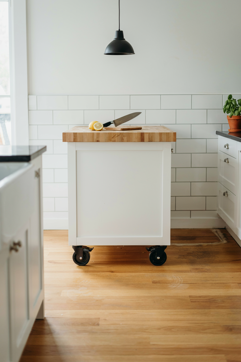  Island on Casters for Flexibility