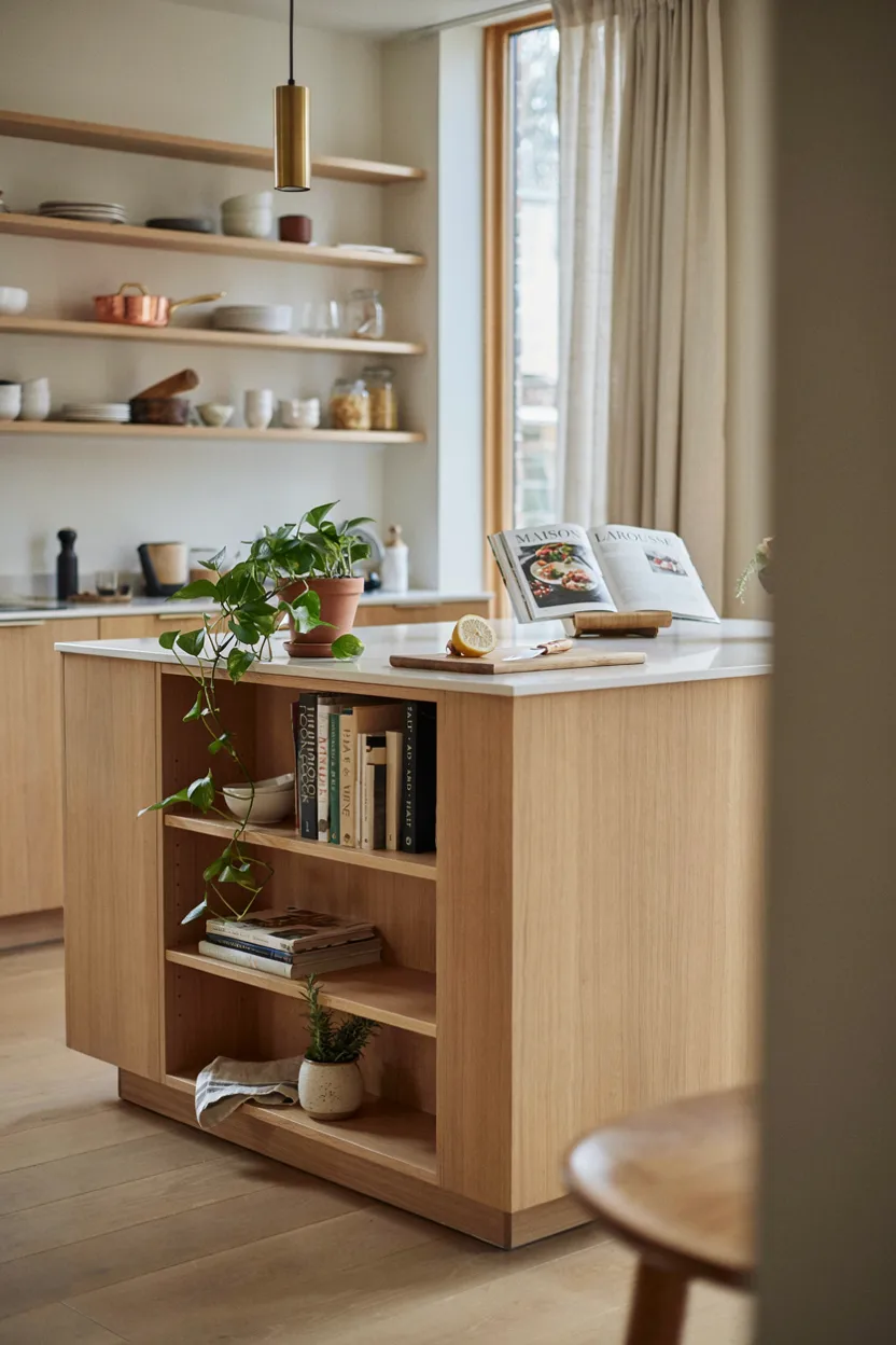  Island with Bookshelf End