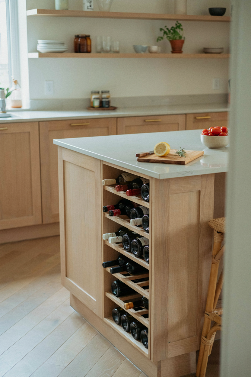  Island with Built-In Wine Storage