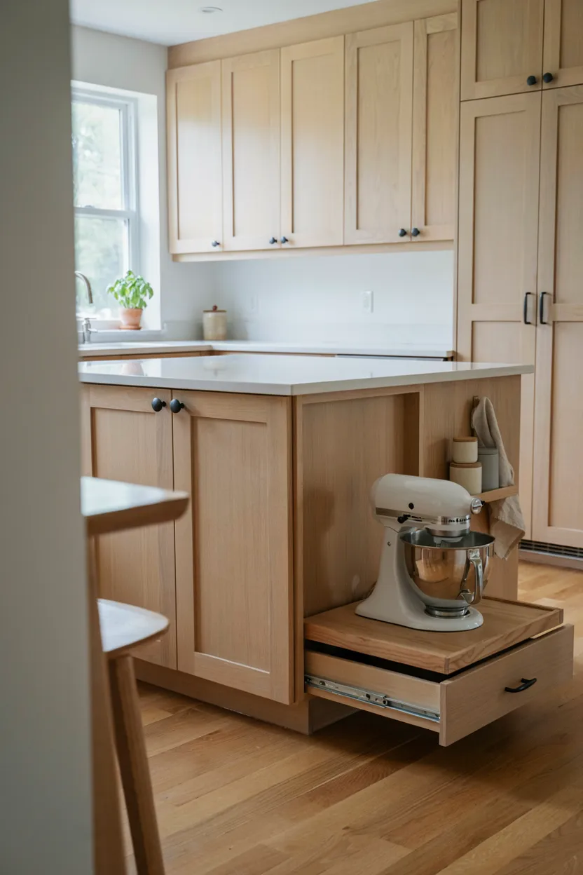  Island with Hidden Appliance Storage