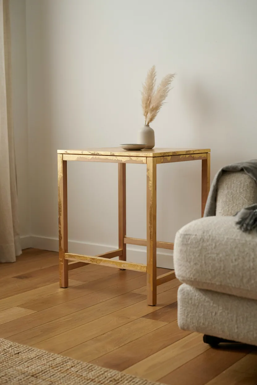  LACK Side Table Gold Leaf Accent