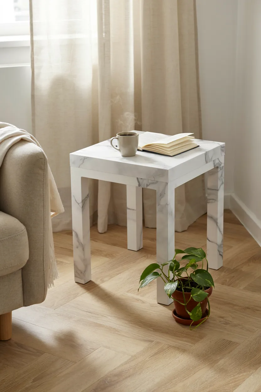 LACK Table Marble Contact Paper Upgrade