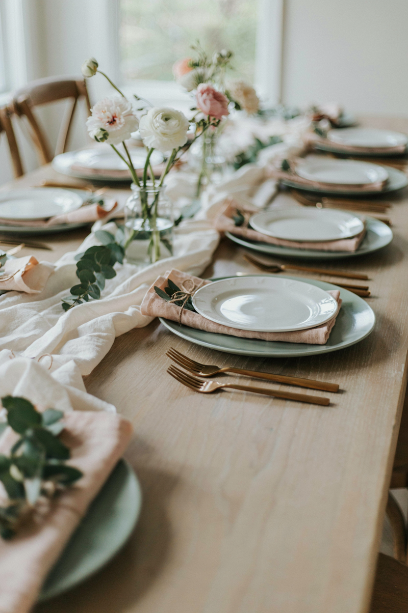  Layered Charger Plates in Spring Hues