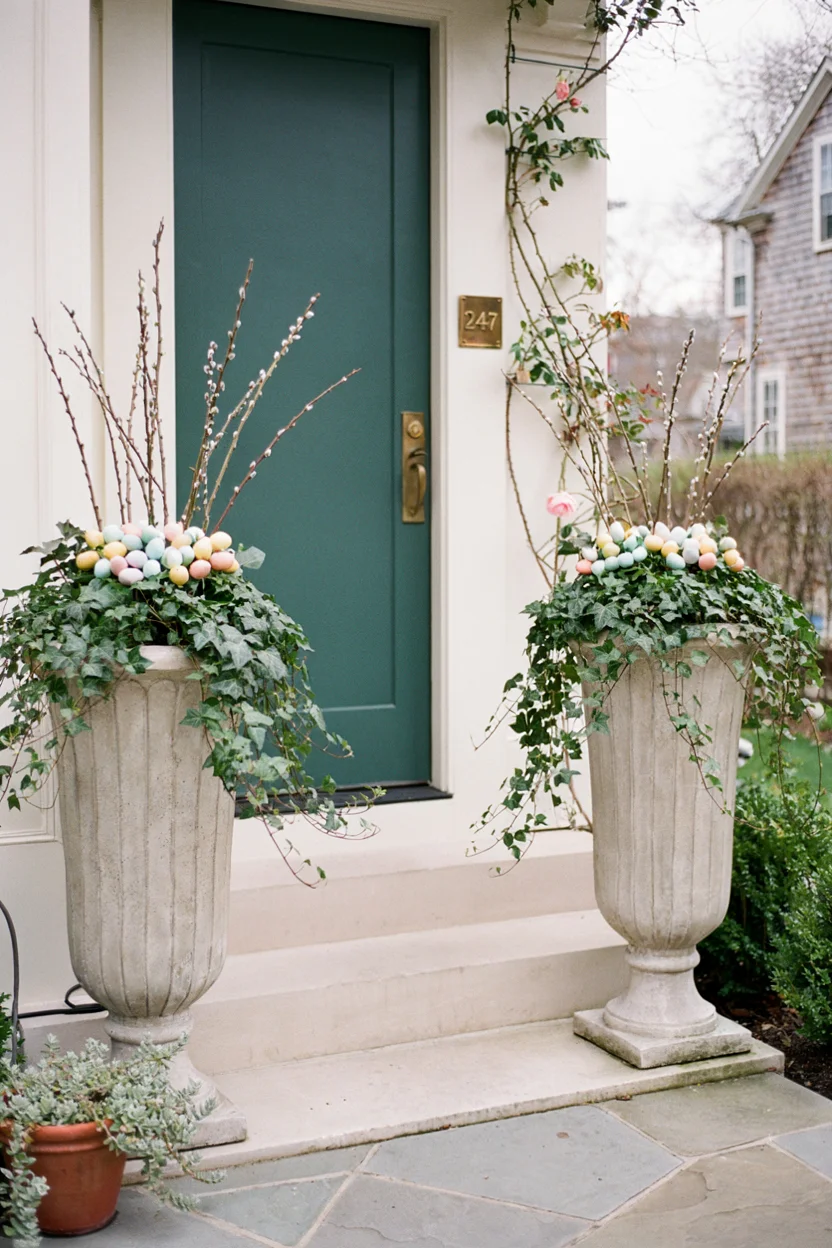 Layered Easter Egg Urns