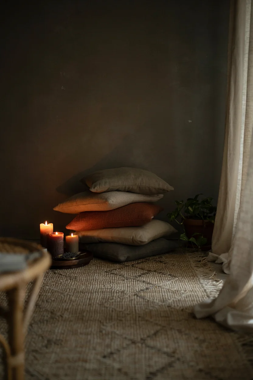 Moonlit Fairy Lights Over Dark Canopy Dark Boho Bedroom Ideas