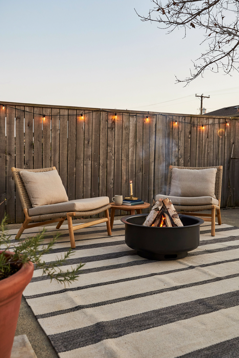 Layered Outdoor Rug Zone