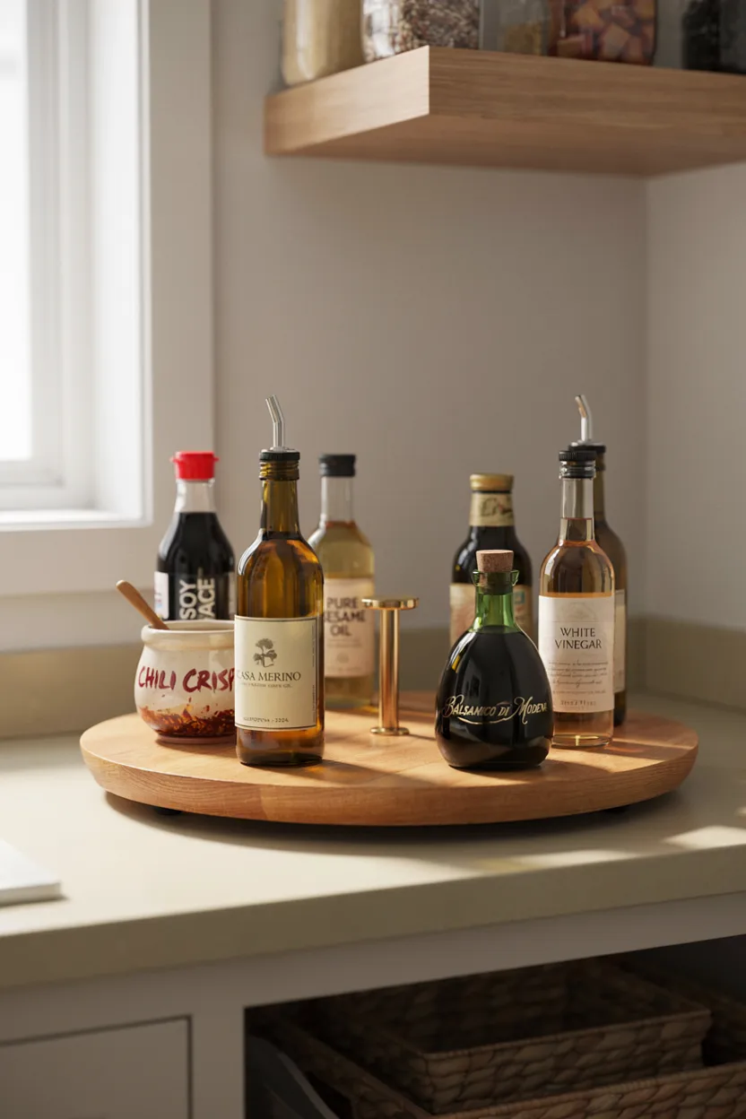 Lazy Susan Turntable Shelf