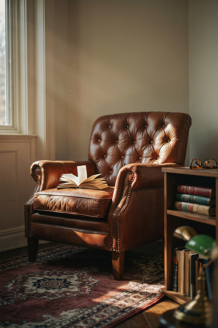  Leather Accent Chair for Warmth
