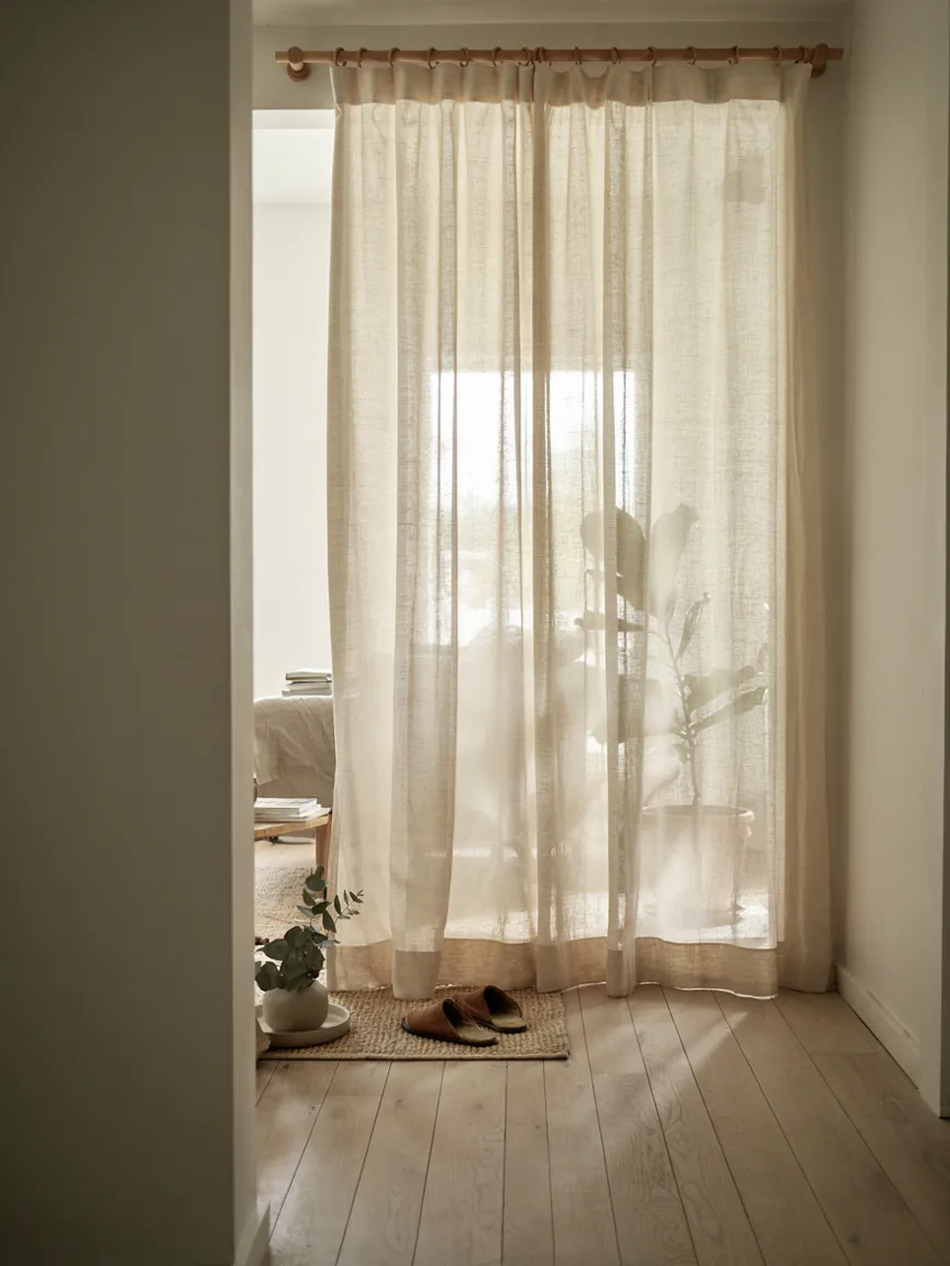Linen Curtain Room Divider