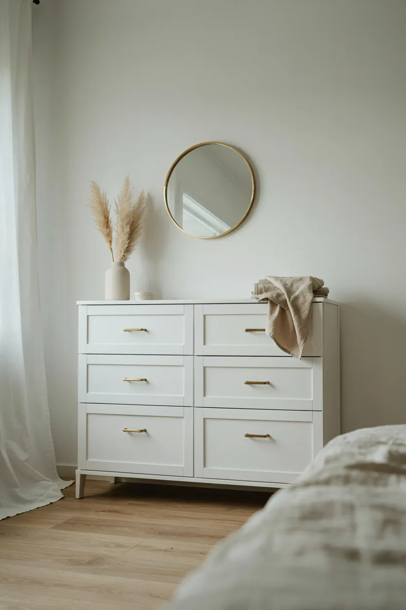 MALM Dresser Brass Hardware Swap