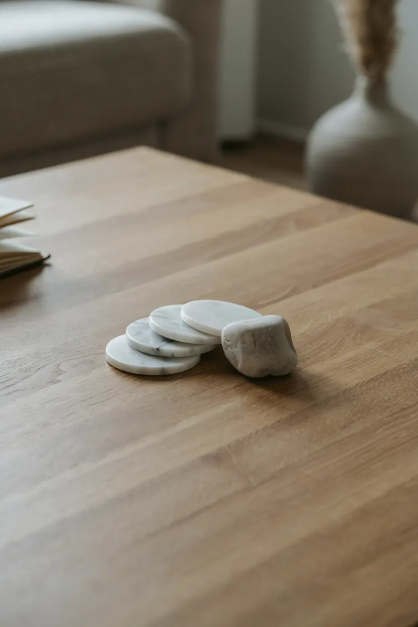  Marble Coasters and a Small Sculpture
