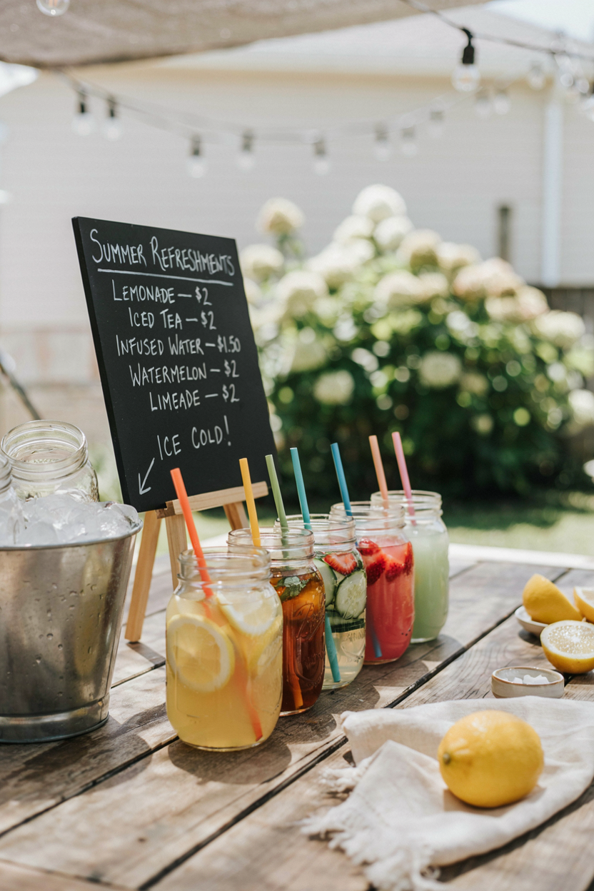 Mason Jar Drink Station
