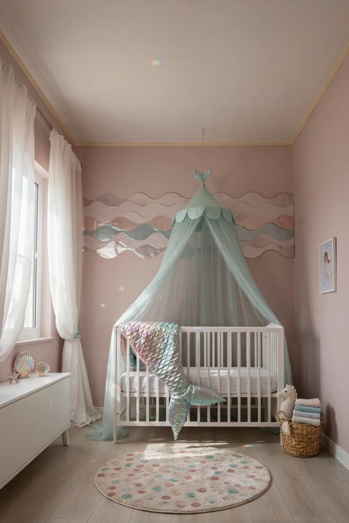 Mermaid-Inspired Nursery for Baby Girls