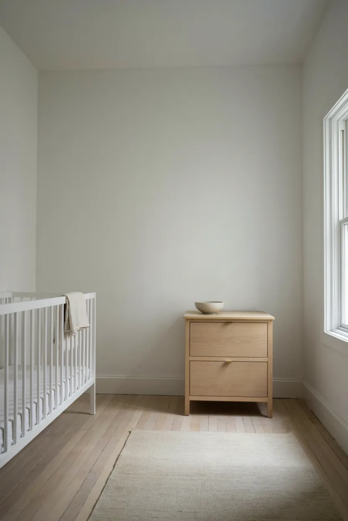 Minimalist Nursery with No Wall Decor