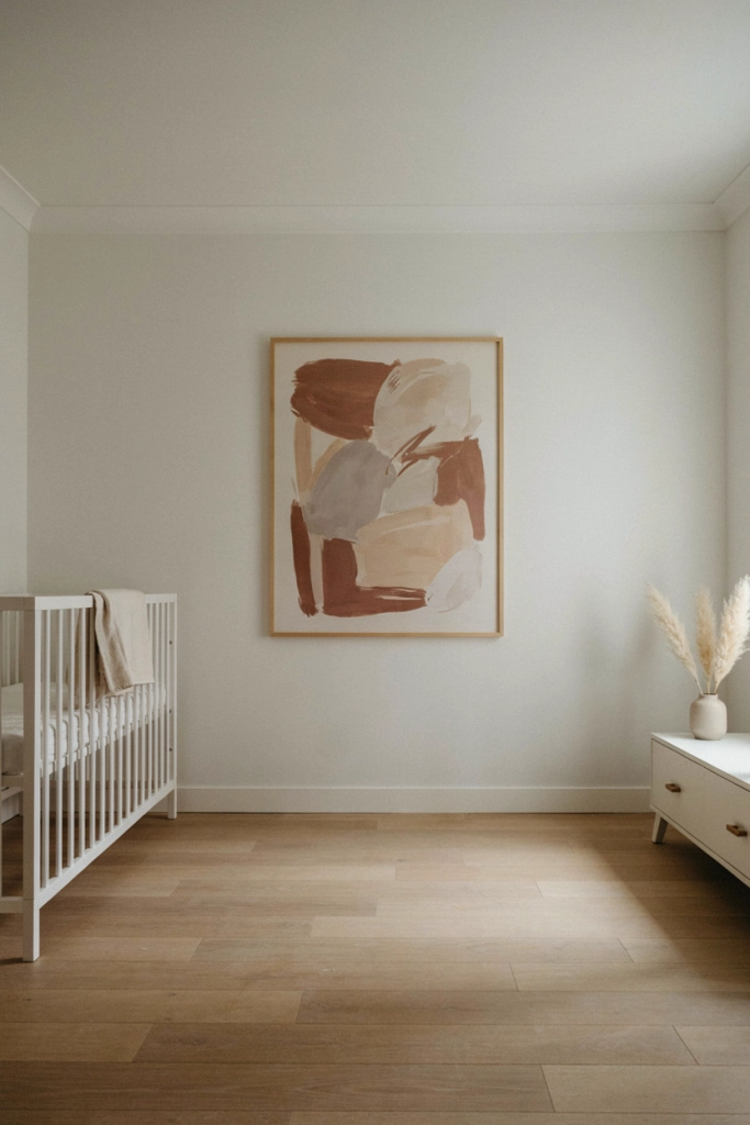Minimalist Nursery with a Single Statement Piece