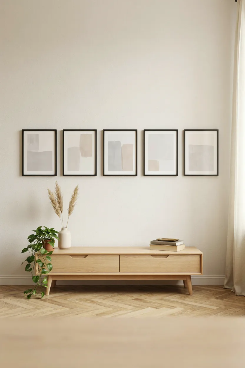 Minimalist Single-Row Picture Wall