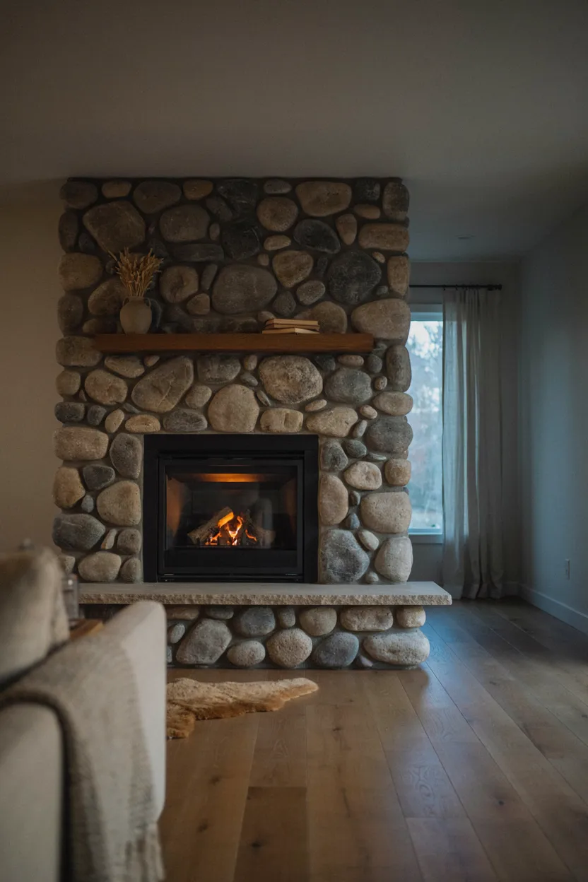  Mixed-Size River Rock Surround