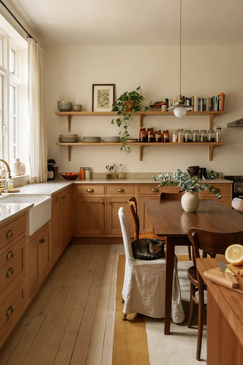 Mixed Wood Tones for an Eclectic Look