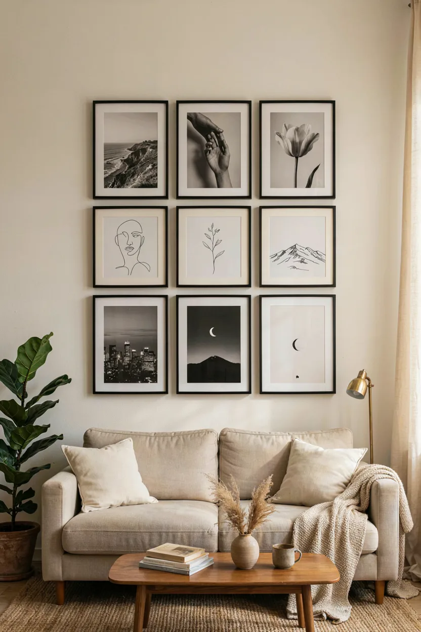 Monochrome Frame Picture Wall