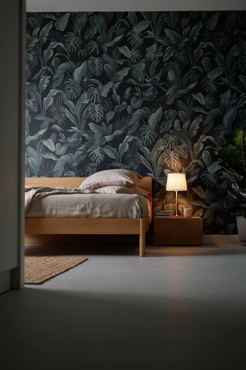 Moody Botanical Wallpaper Accent
