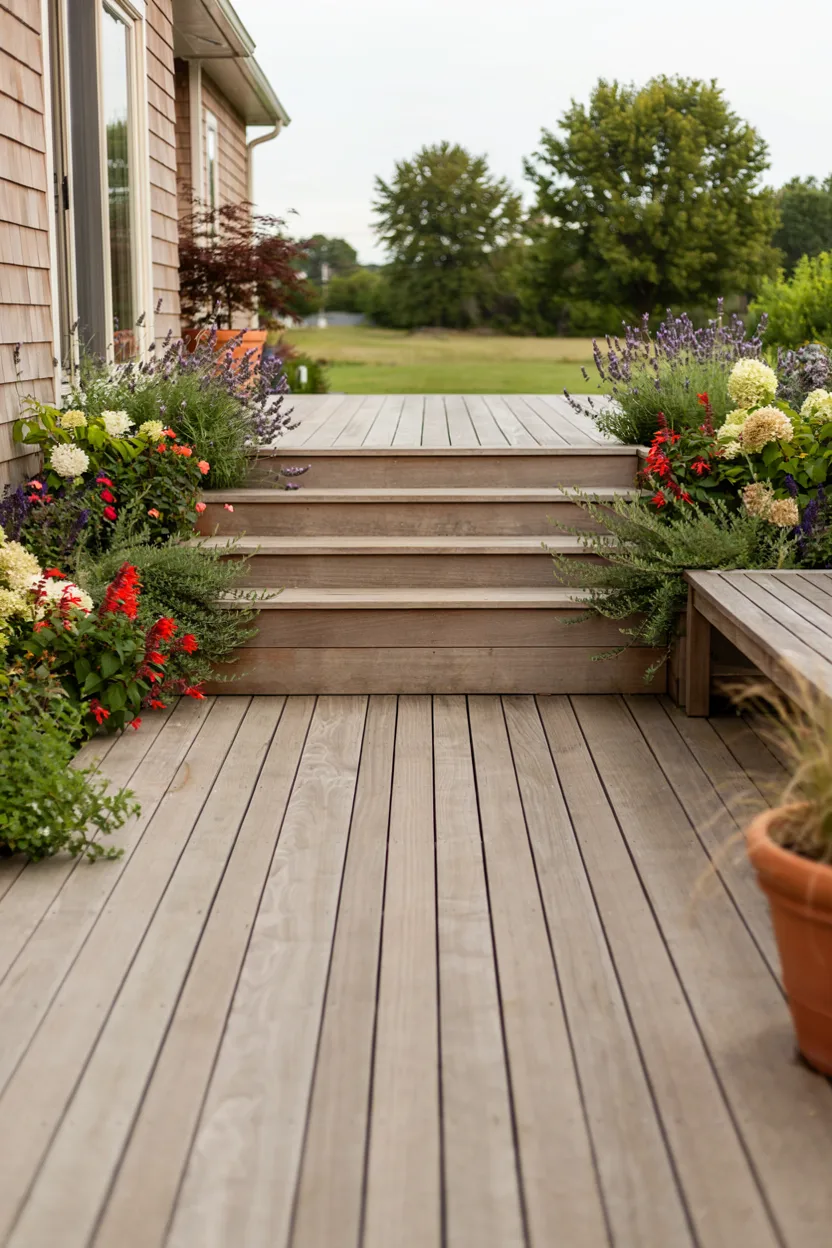 Multi-Level Deck with Garden Steps