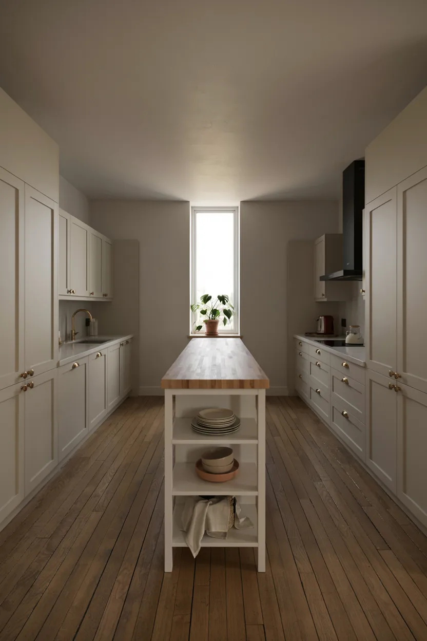 Narrow Galley Kitchen Island