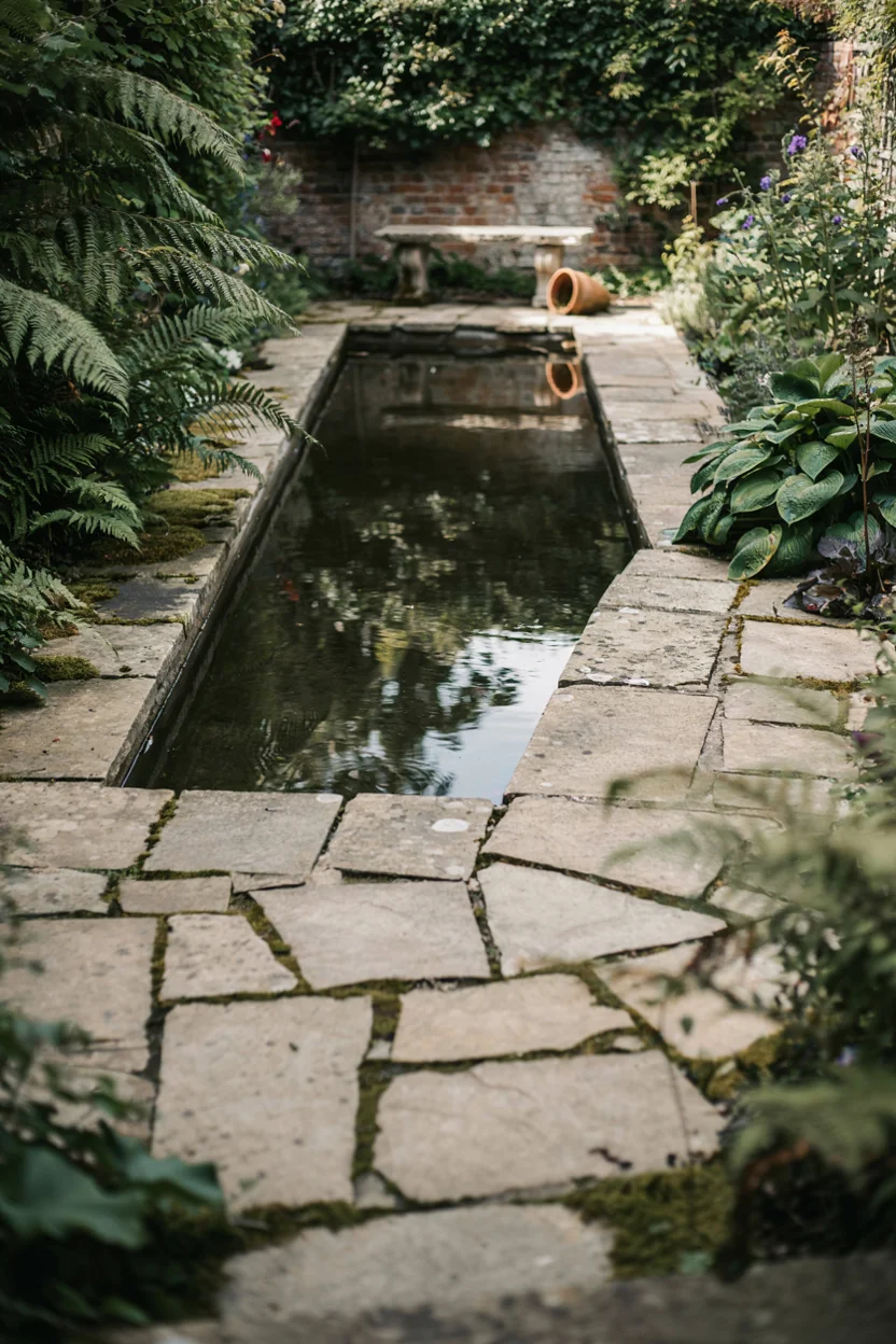 Natural Stone Edge Garden Pool 