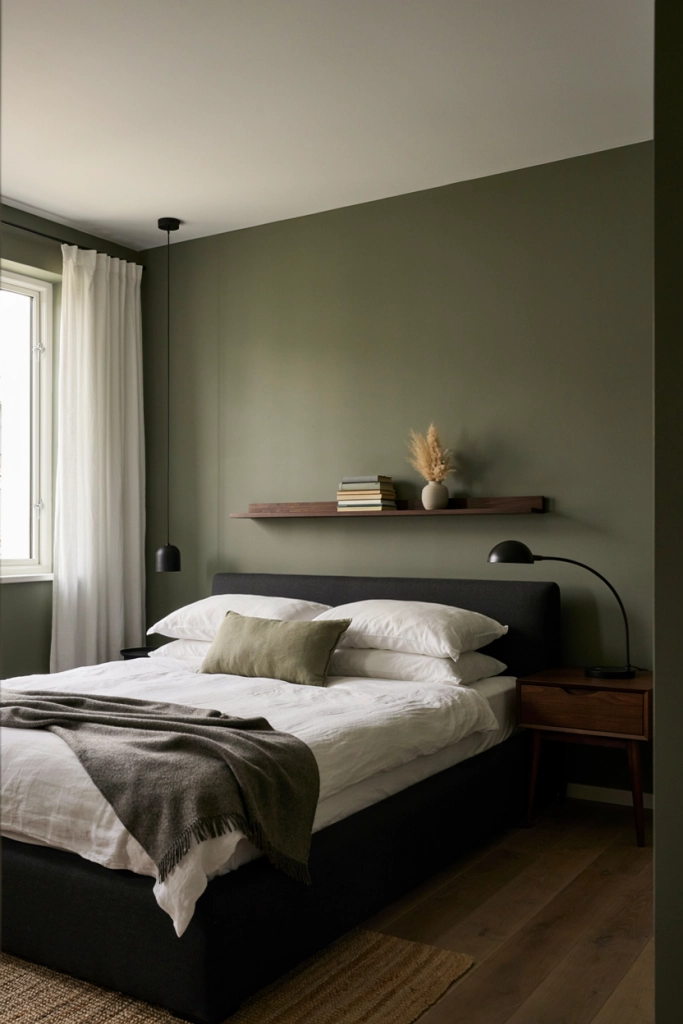 Olive Green and Black Accents