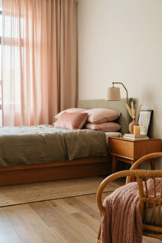  Olive Green and Blush Pink Palette