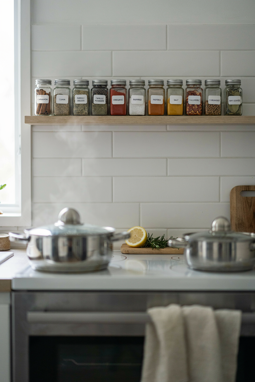 Open Shelving for Spice Storage