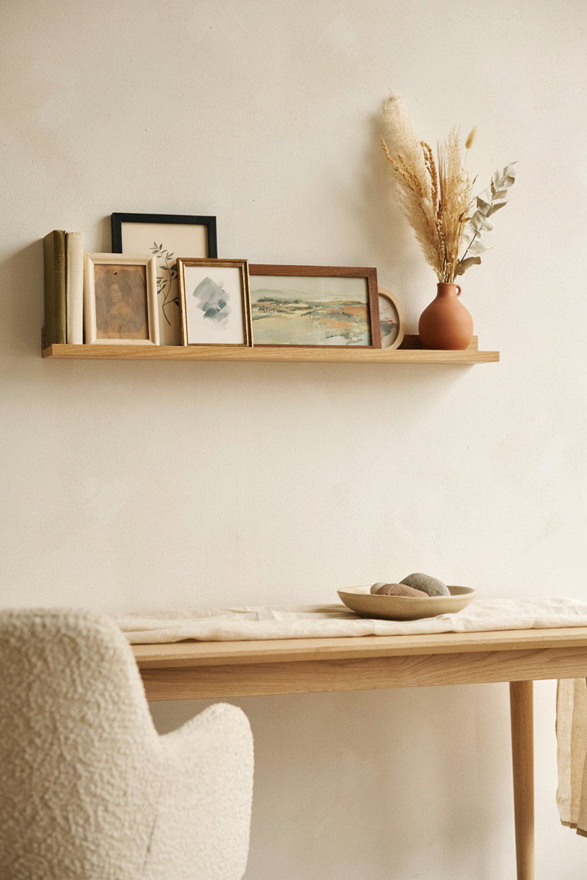 Open Shelving with Layered Frames