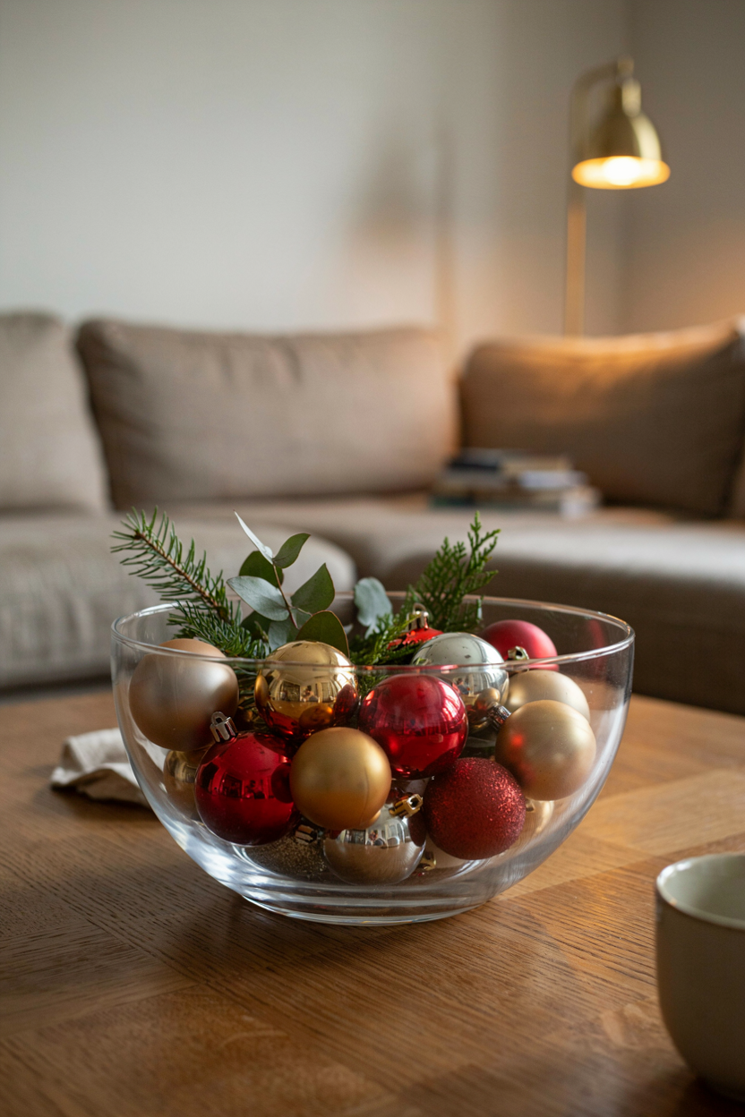 Ornament Bowl Centerpiece