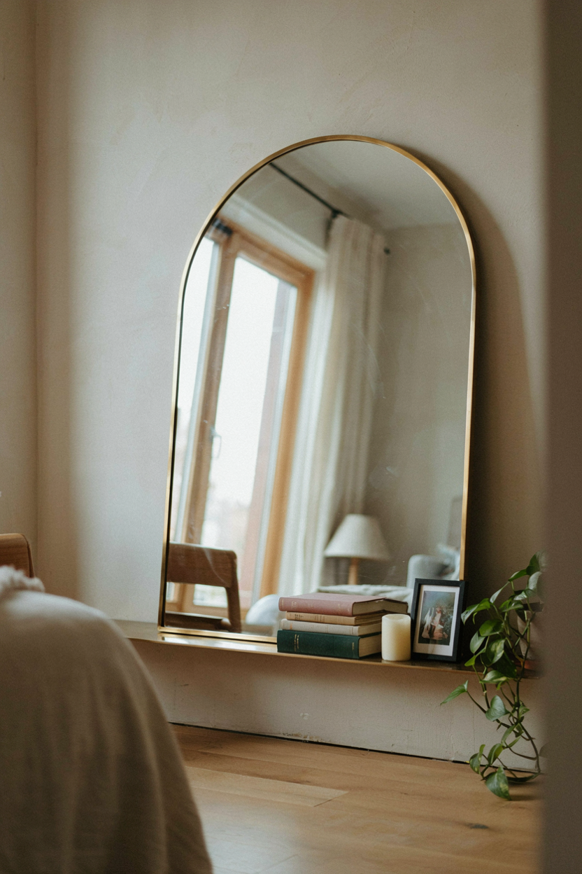 Oversized Wall Mirror That Doubles as Storage