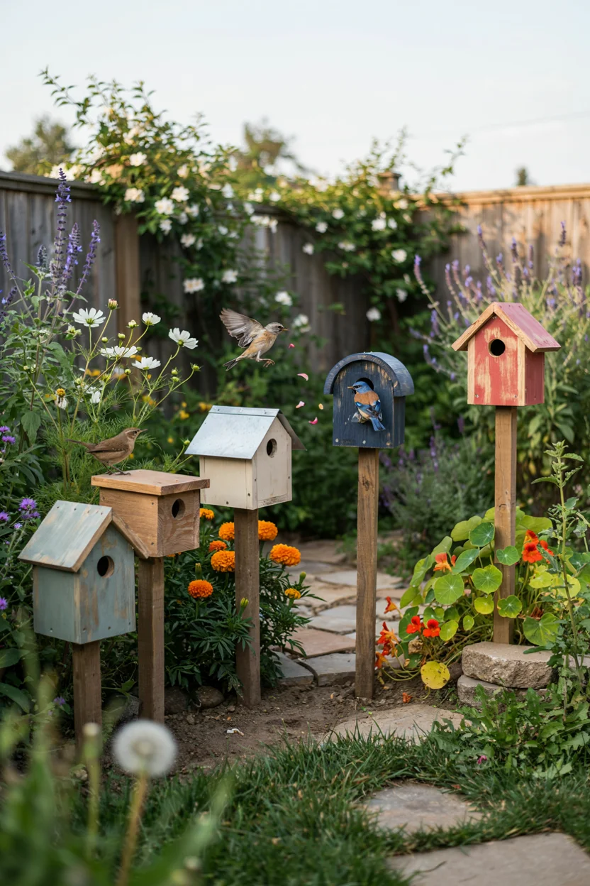 Pallet Birdhouse Village