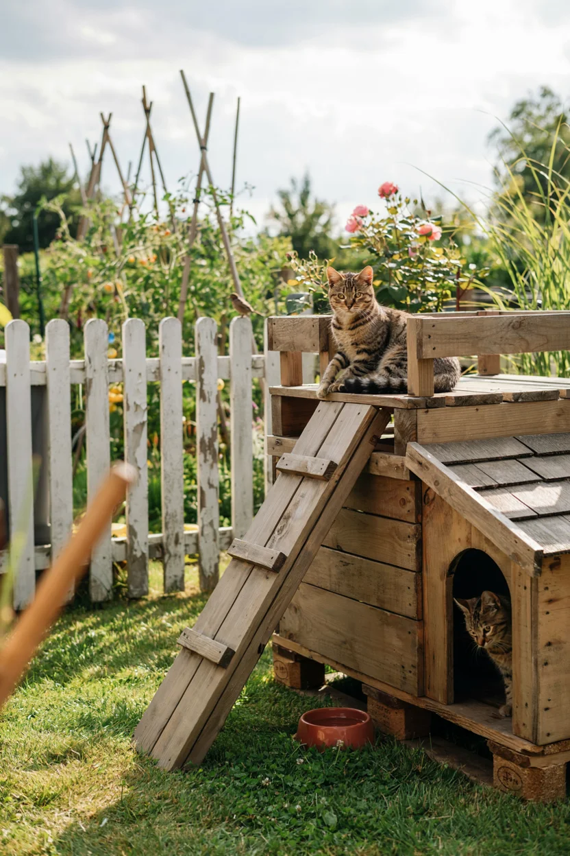Pallet Cat Playhouse