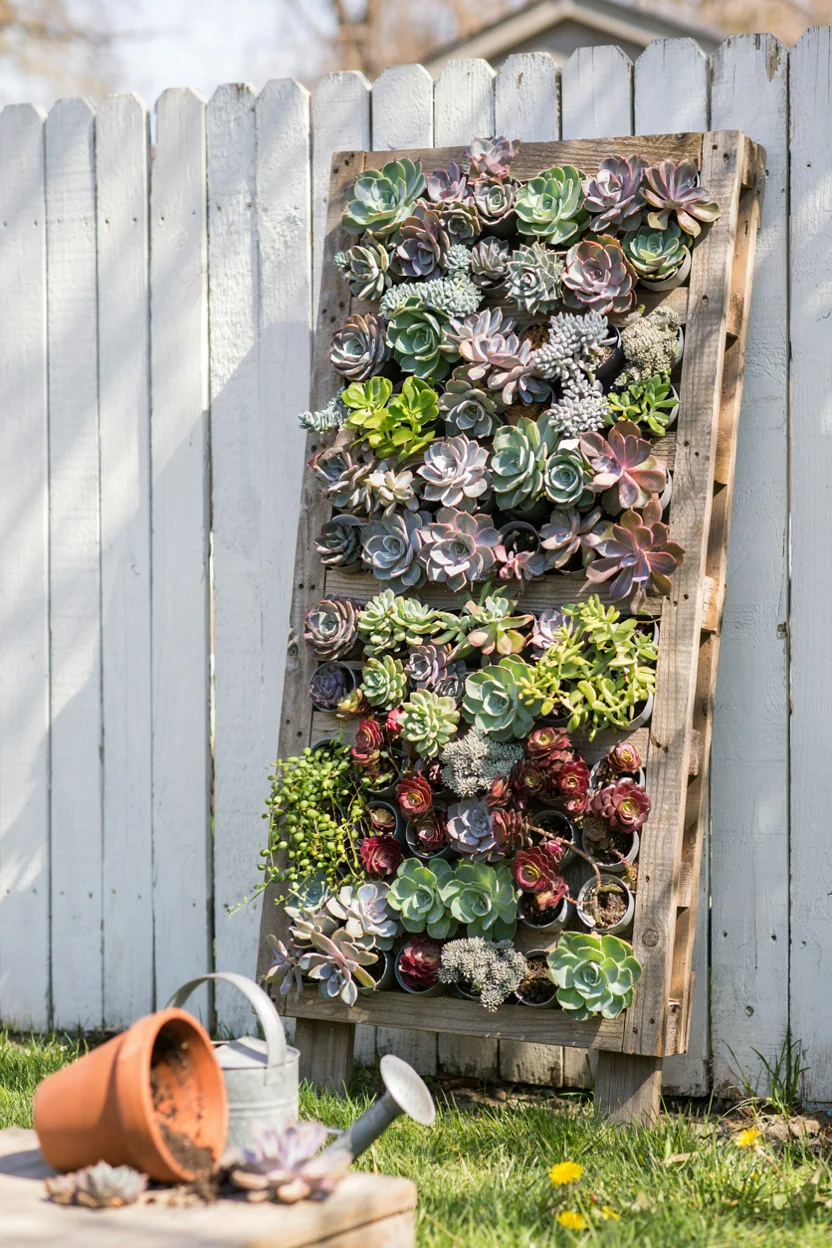 Pallet Vertical Succulent Wall