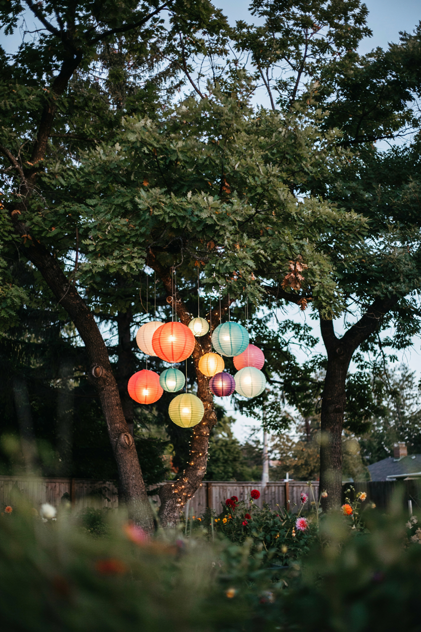  Paper Lantern Garden Display